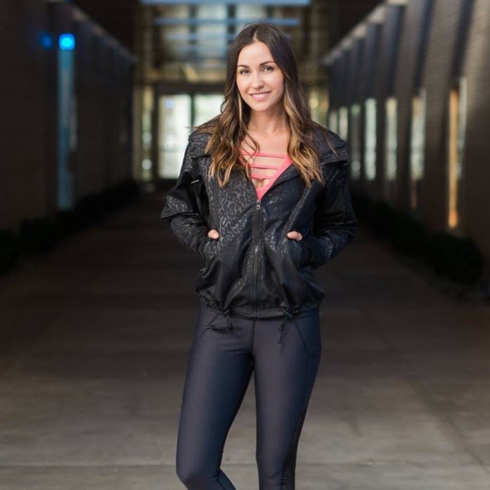 ZYIA black bomber jacket medium